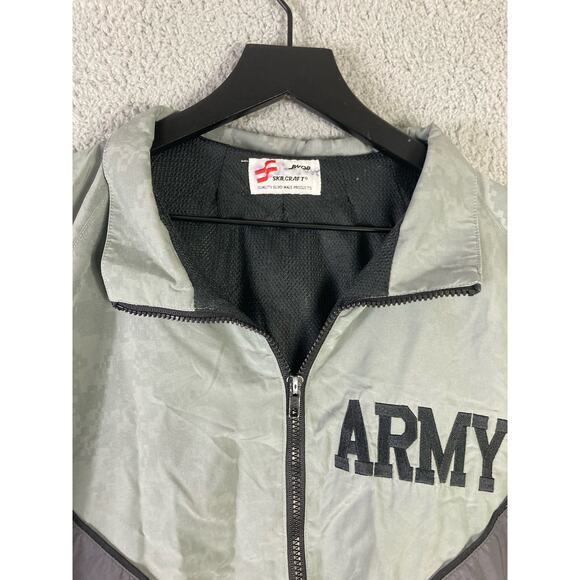 U.S. Army PT Jacket Skilcraft IPFU Reflective Windbreaker Size M‎ Gray - Picture 5 of 9